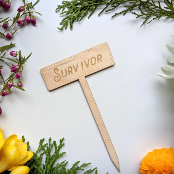 “Survivor” Garden Marker
