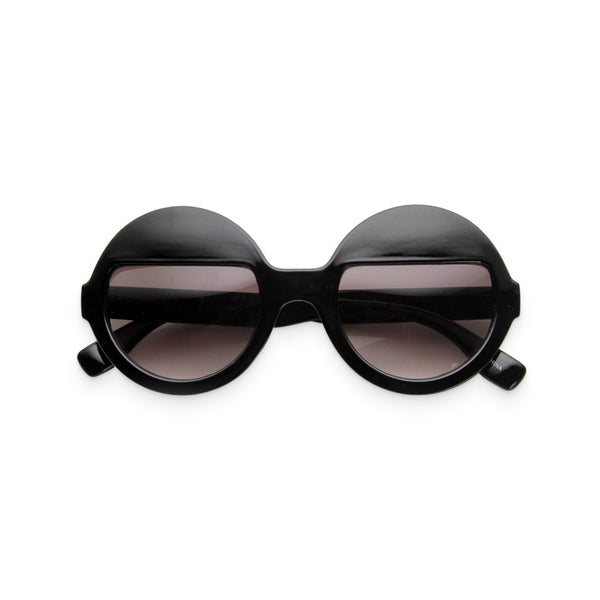Black & Lavender Women’s Oversized Round Sunglasses