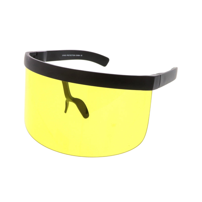 Yellow Oversized Shield Protection Visor