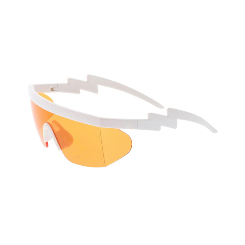 Orange & White Shield Sunglasses