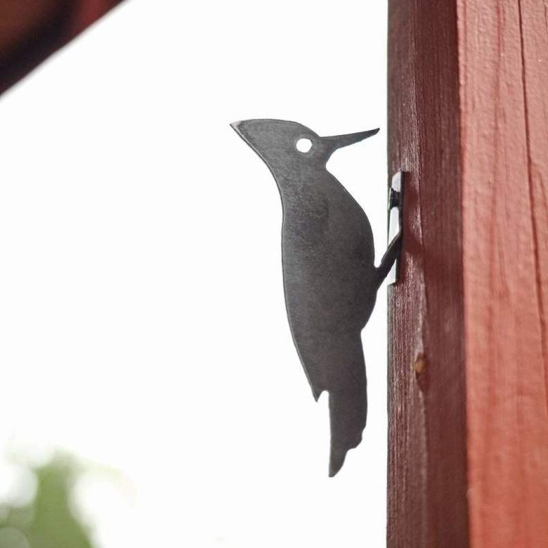 Metal Bird Statue - Woodpecker Bird Art