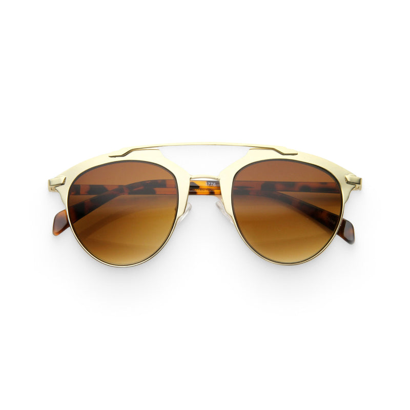 Gold & Amber Women’s Panto Aviator Sunglasses