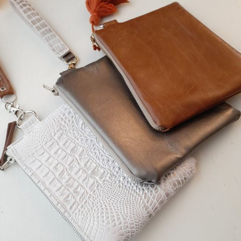 Vegan Faux Leather Wristlet Wallet