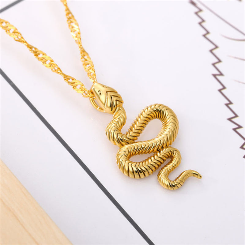 Snake Shaped Pendant Necklace