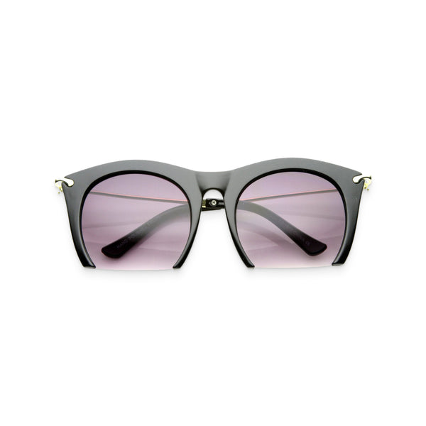 Black & Lavender Women’s Cat-Eye Sunglasses
