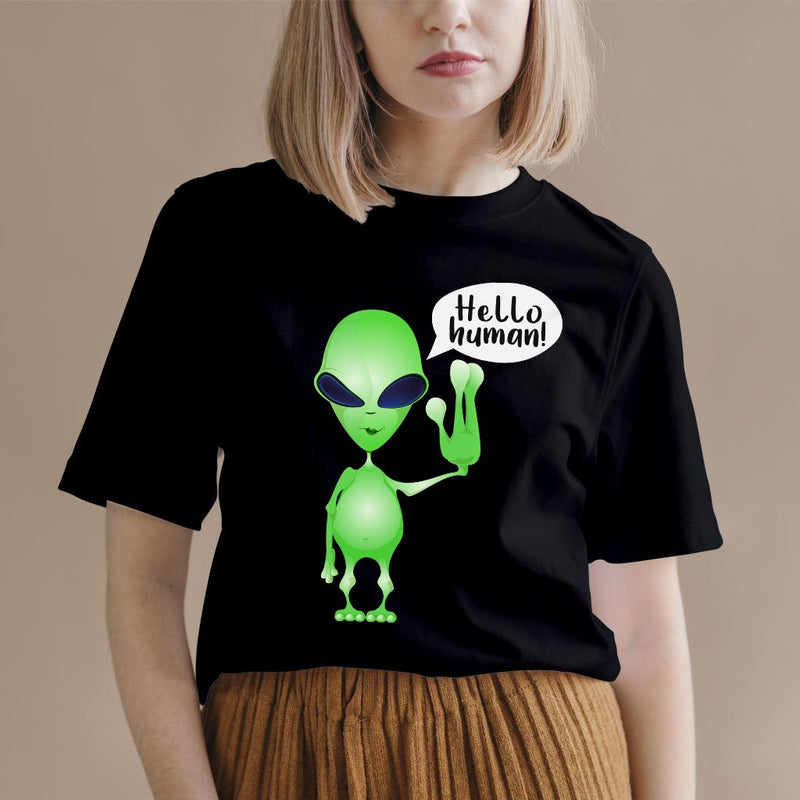 Hello Human T-Shirt - Alien T-Shirt