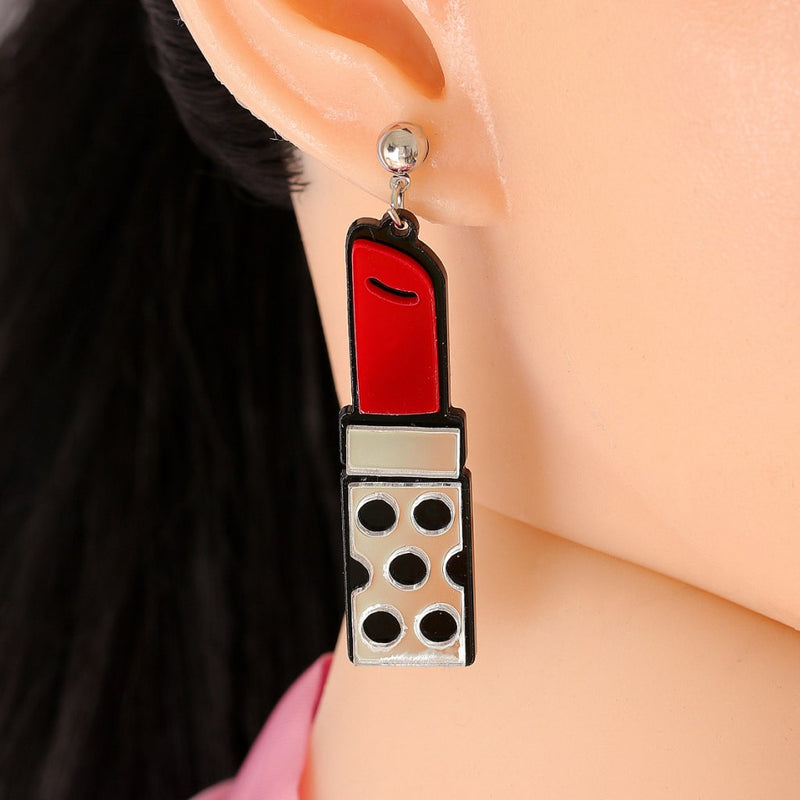 Red Lipstick Earrings