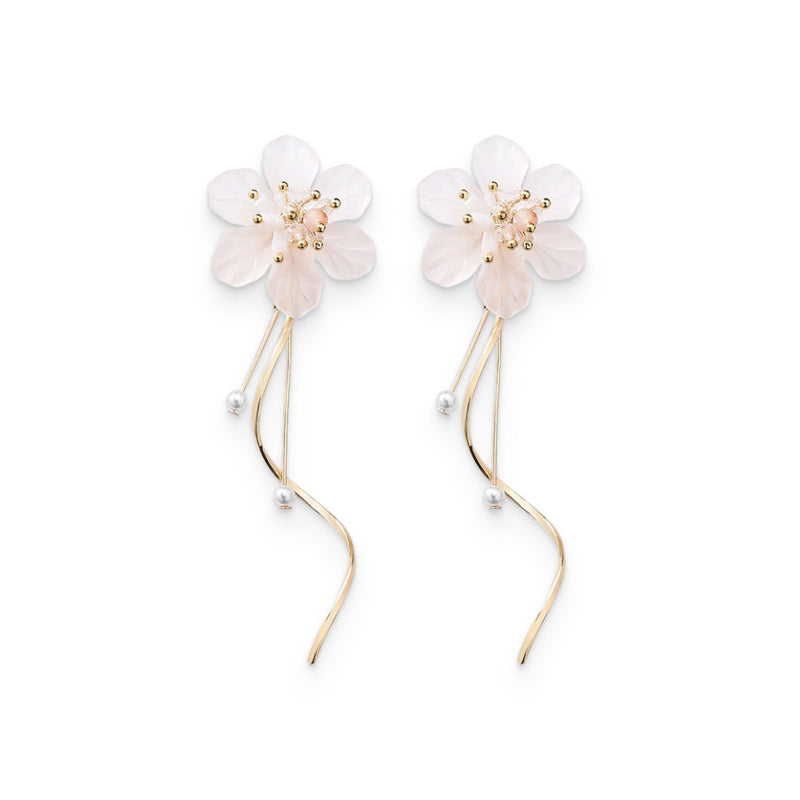 Six Petal Flower Stud Earrings