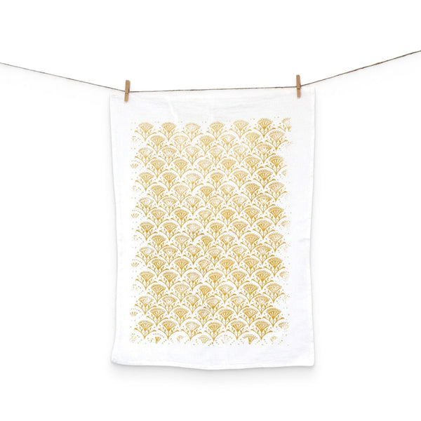 Goldenrod Floral Tea Towel
