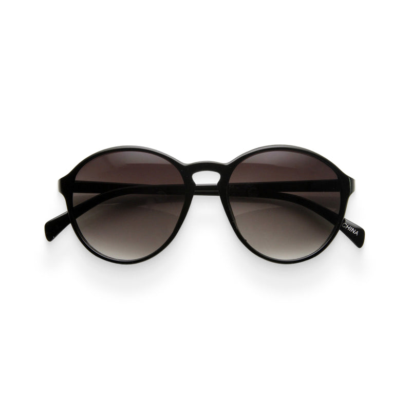 Black & Lavender Vintage Round Sunglasses
