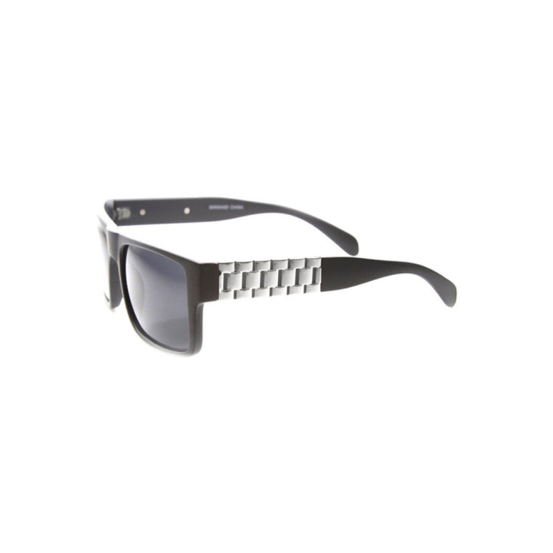 Flat Top Watch Link Temple Aviator Glasses