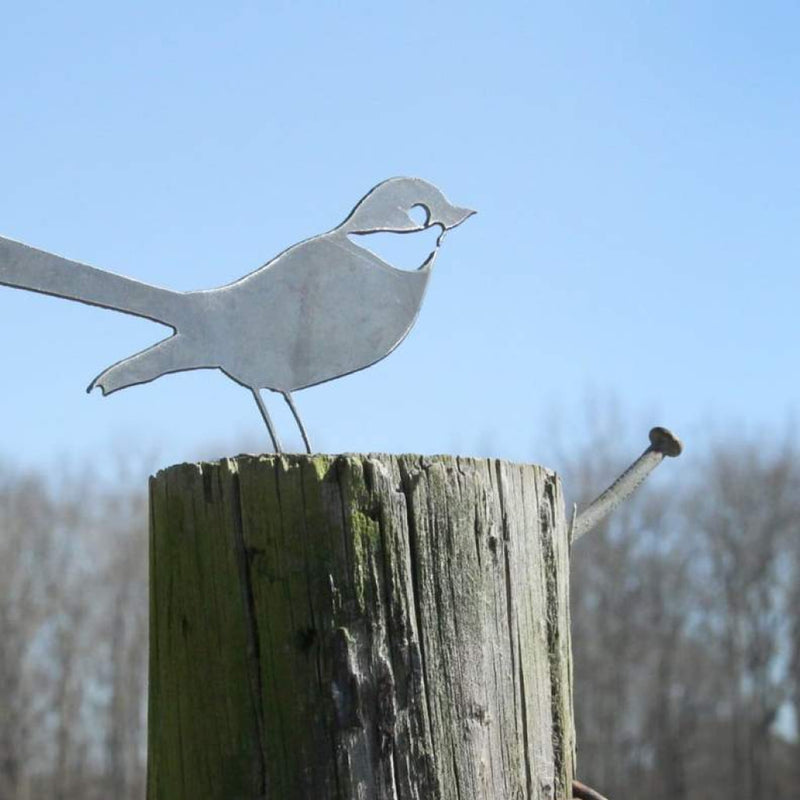 Metal Bird Statue - Mockingbird / Robin