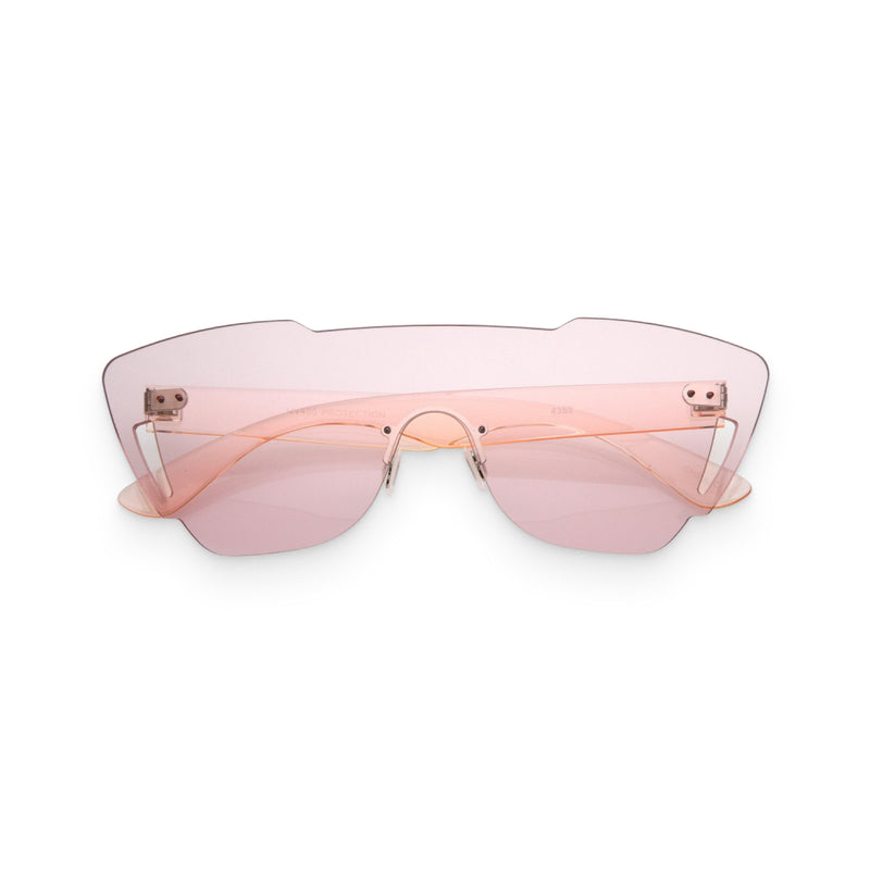 Modern Translucent Pink Oversized Sunglasses