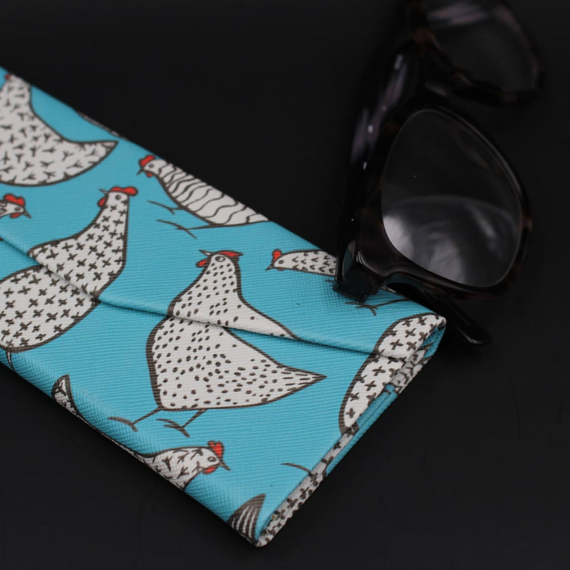 Adorable Animal Glasses Case - Chickens