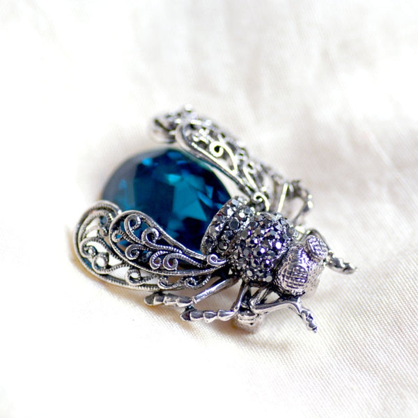 Crystal Insect Brooch