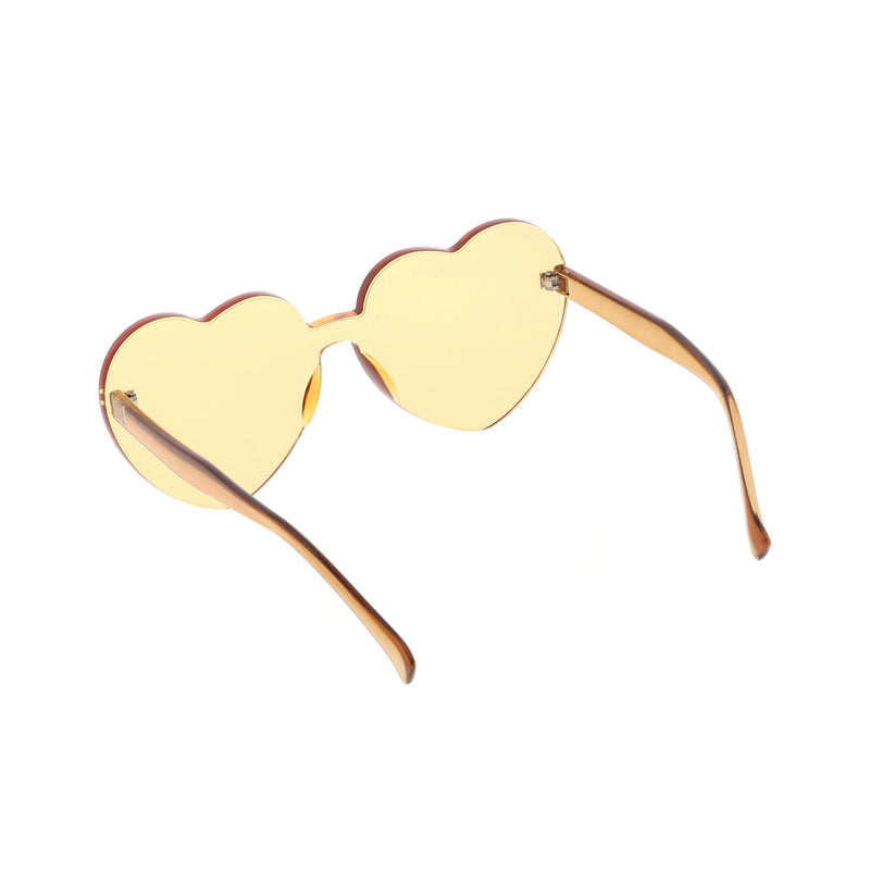 Orange Women’s Heart-Shaped Sunglasses