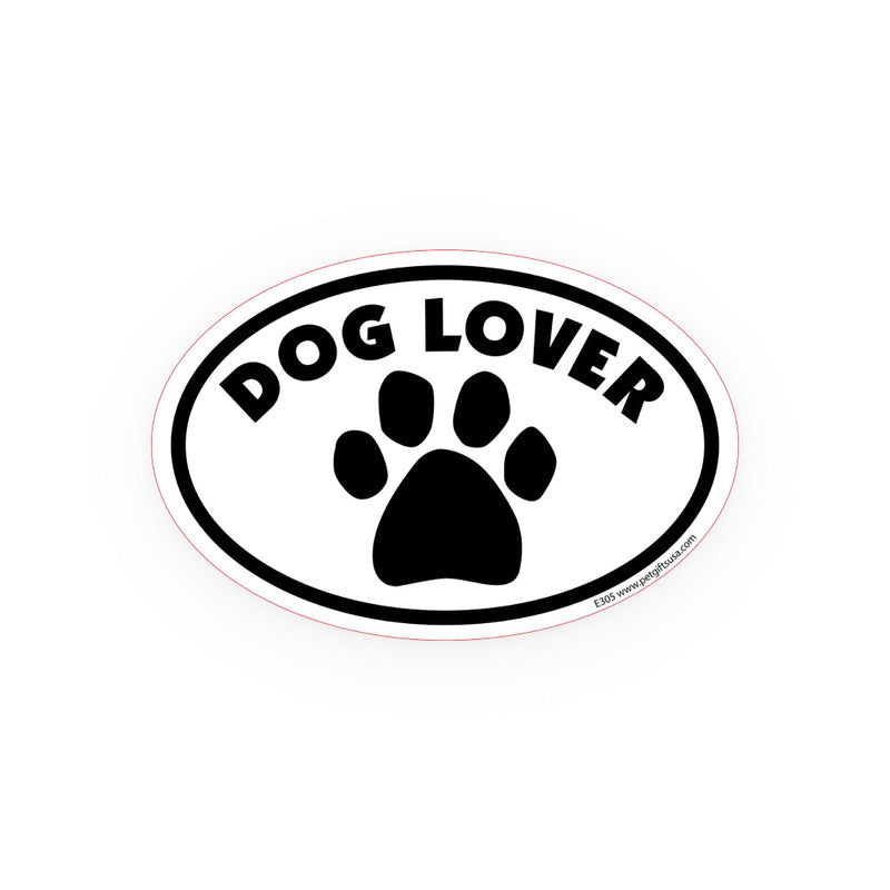 Dog Lover Oval Car Magnet