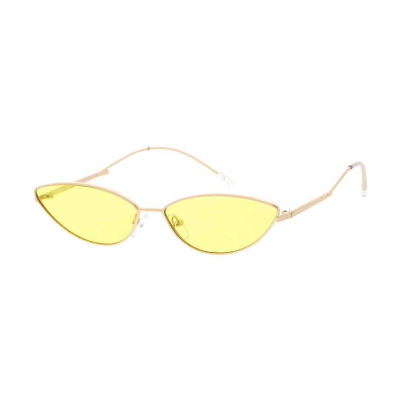 Gold & Dark Yellow Vintage Cat-Eye Sunglasses