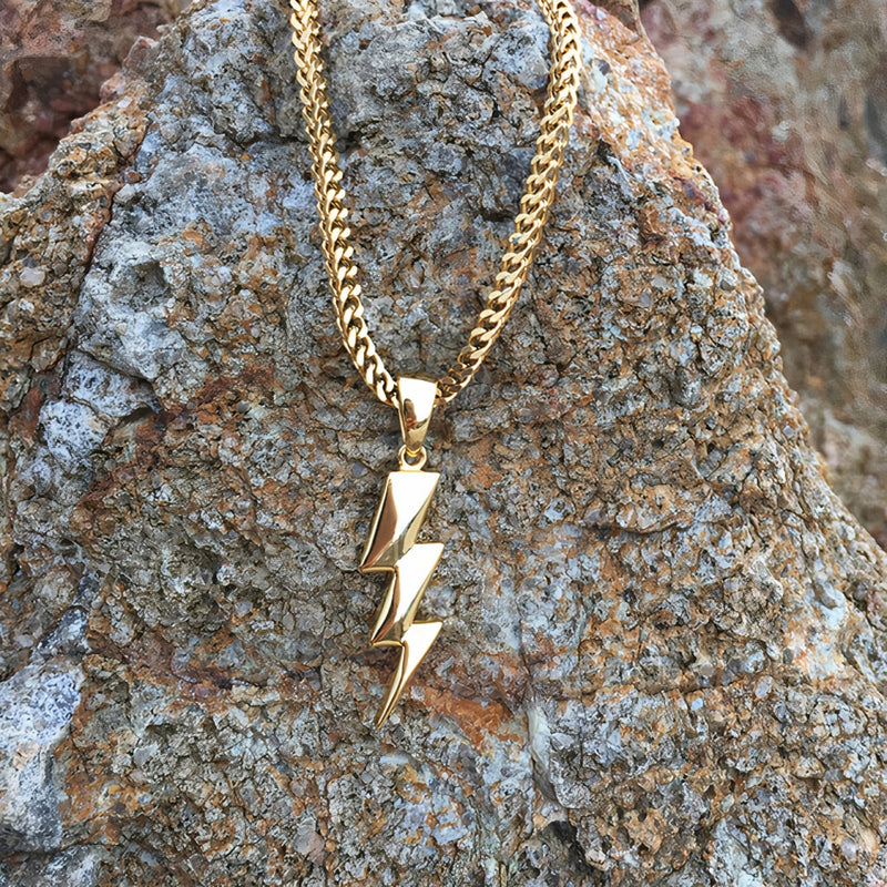 Lightning Golden Pendant